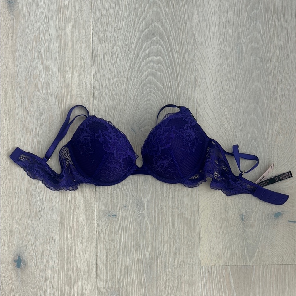 VS Very Sexy Lace Underwire Push-Up Bra in Deep Purple